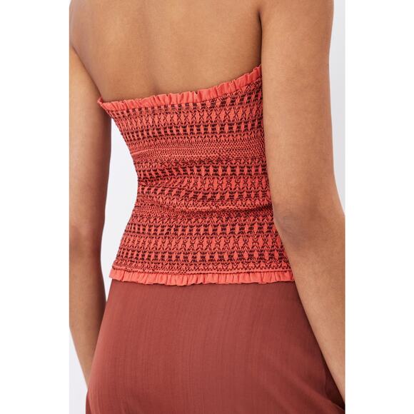 Anthropologie Smocked Sweetheart Tube-Top - New Large - Picture 4 of 6